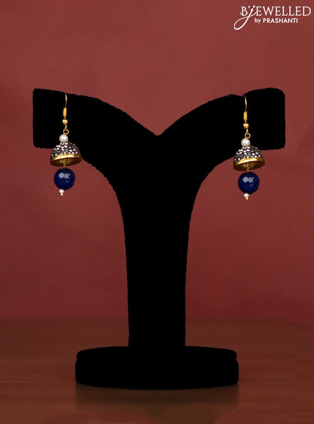 Jaipur multilayer beaded navy blue necklace