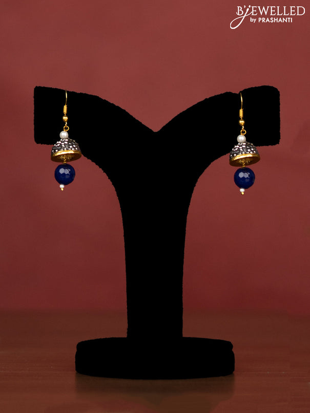 Jaipur multilayer beaded navy blue necklace