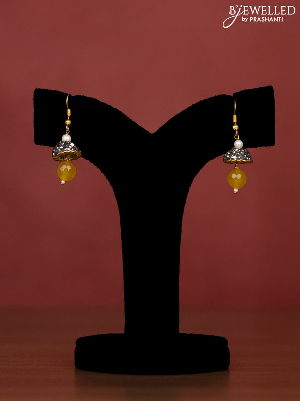 Jaipur multilayer beaded yellow necklace
