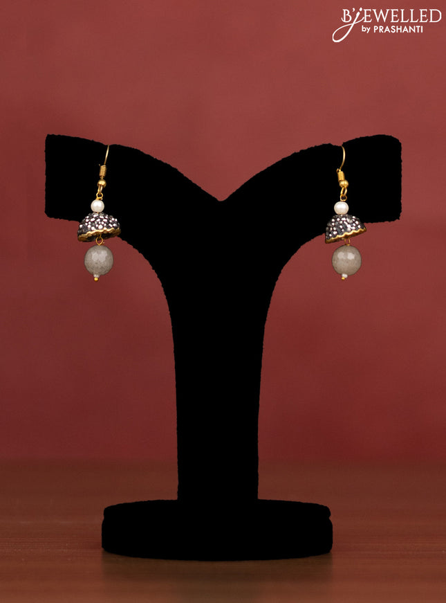 Jaipur multilayer beaded grey necklace