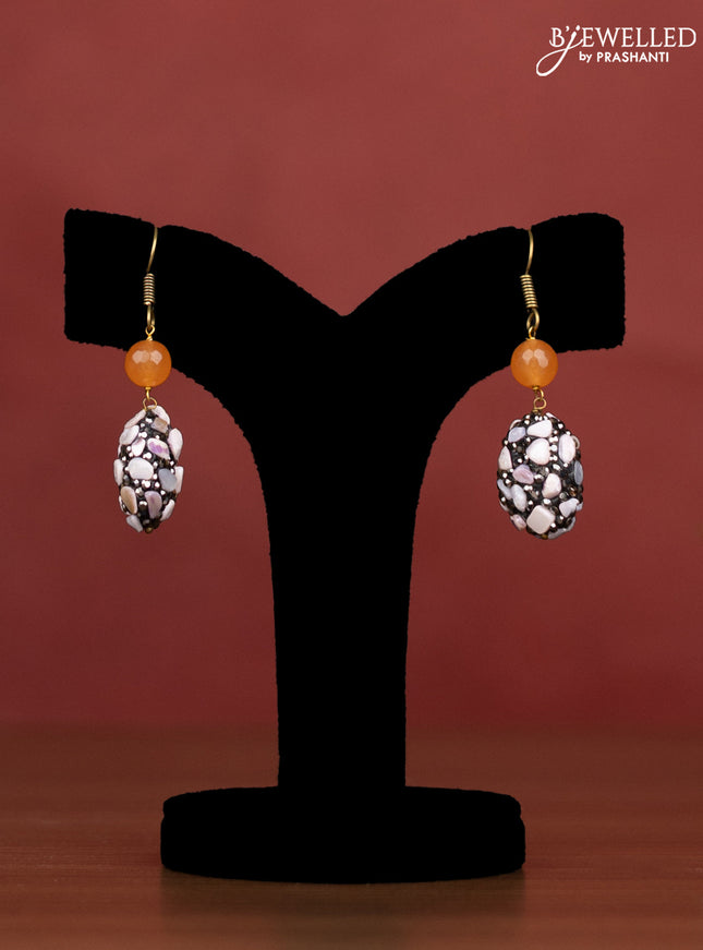 Jaipur multilayer beaded orange necklace with crystal beads