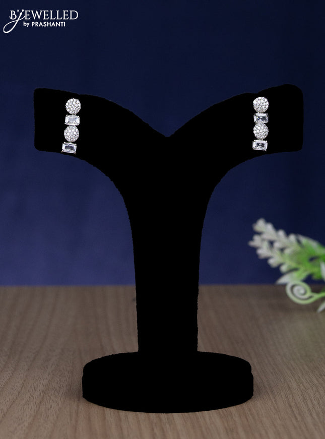 Zircon necklace with cz stones