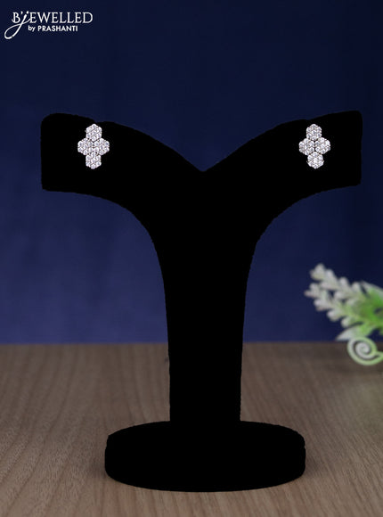 Zircon necklace floral design with cz stones