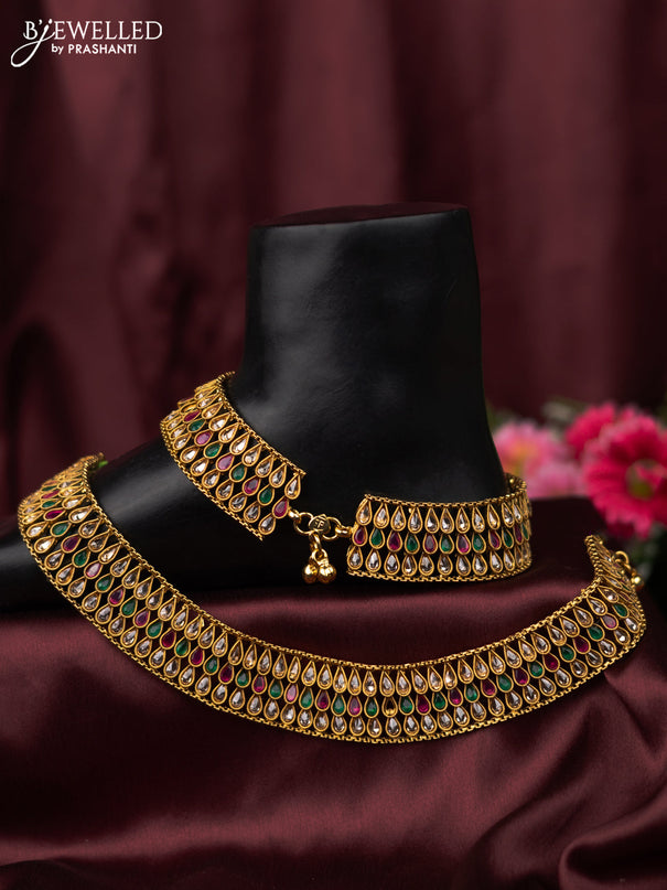 Antique anklet with kemp & cz stone