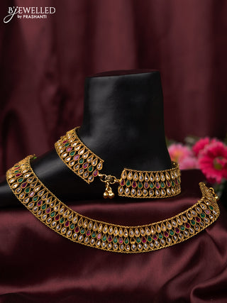 Antique anklet with kemp & cz stone