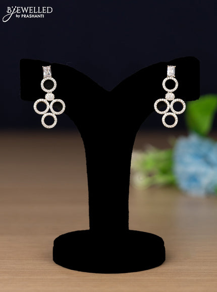 Zircon necklace with cz stones