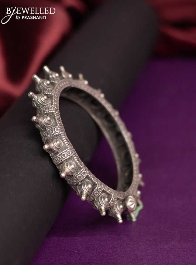 Oxidised screw type kada bangles