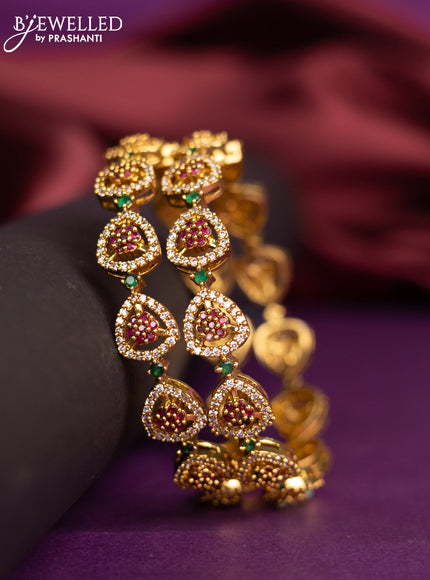 Antique bangles with kemp and cz stones