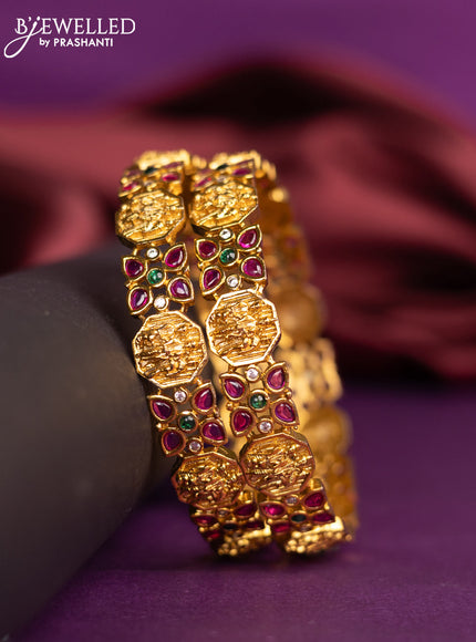 Antique bangles ramdharbar with kemp and cz stones