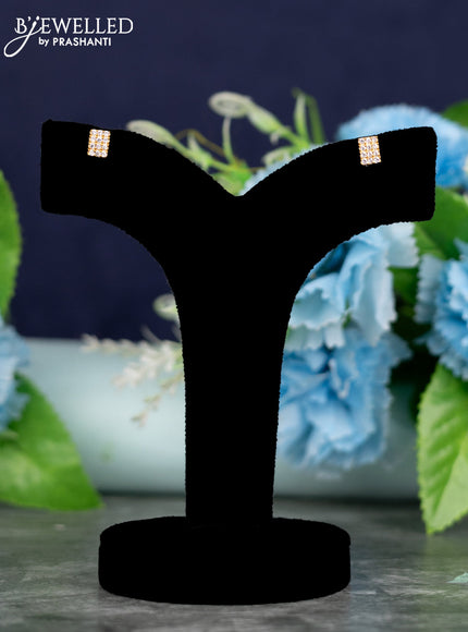 Zircon Necklace with cz stones in gold finish