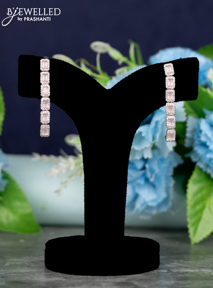 Zircon Necklace with baby pink and cz stones