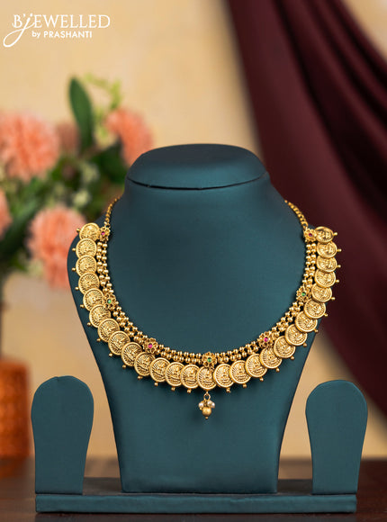 Antique necklace with lakshmi kasu design without earrings