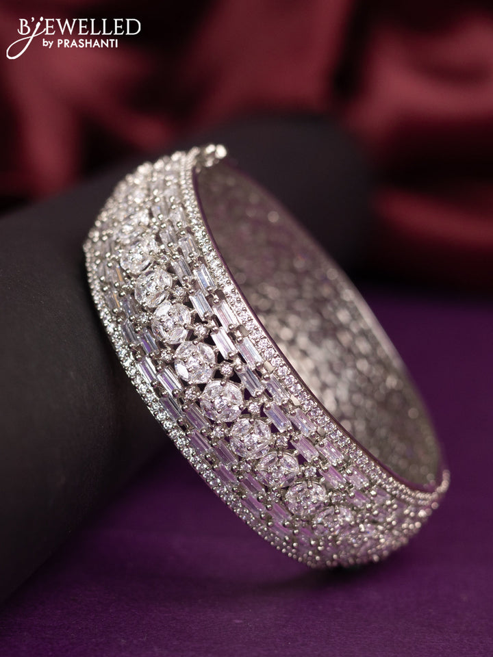 Zircon bangles with cz stones