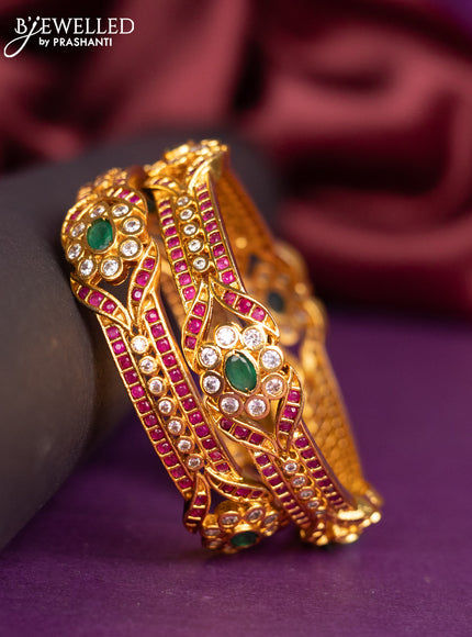 Antique bangles with kemp and cz stones