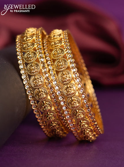 Antique bangles lakshmi design with cz stones