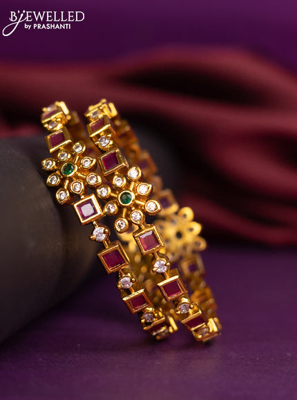 Antique bangle with kemp and cz stones