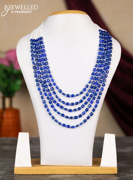 Jaipur crystal beaded Blue necklace without earrings