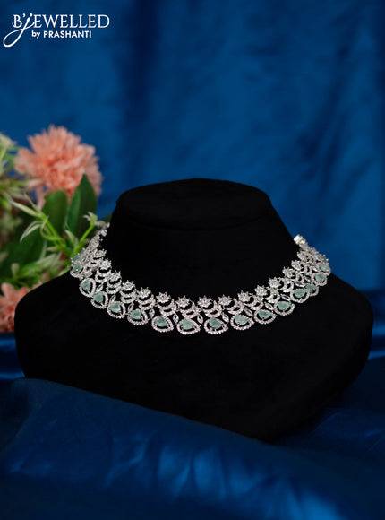 Zircon choker with cz stones
