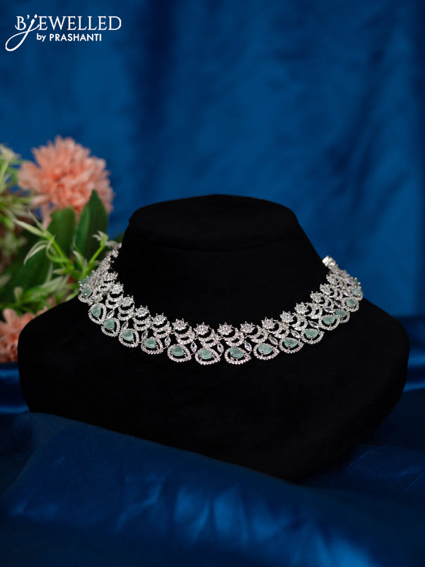 Zircon choker with cz stones