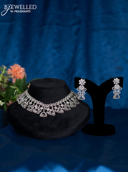 Zircon choker with cz stones