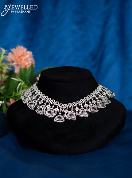 Zircon choker with cz stones