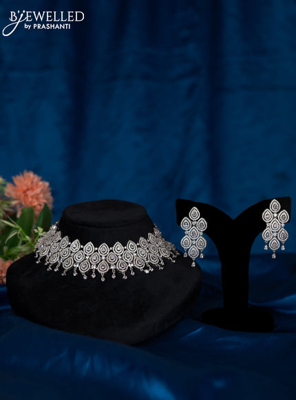 Zircon choker with cz stones