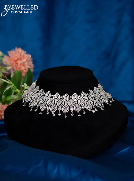 Zircon choker with cz stones