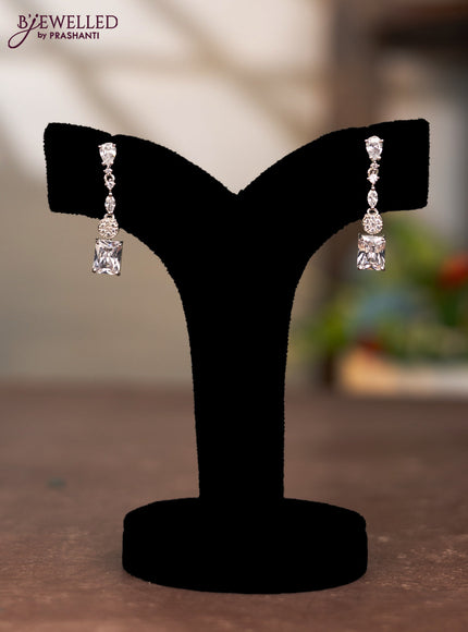 Zircon earring with & cz stone