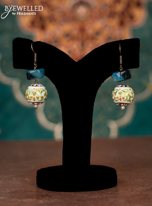Jaipur multilayer crystal beaded green necklace with minakari balls