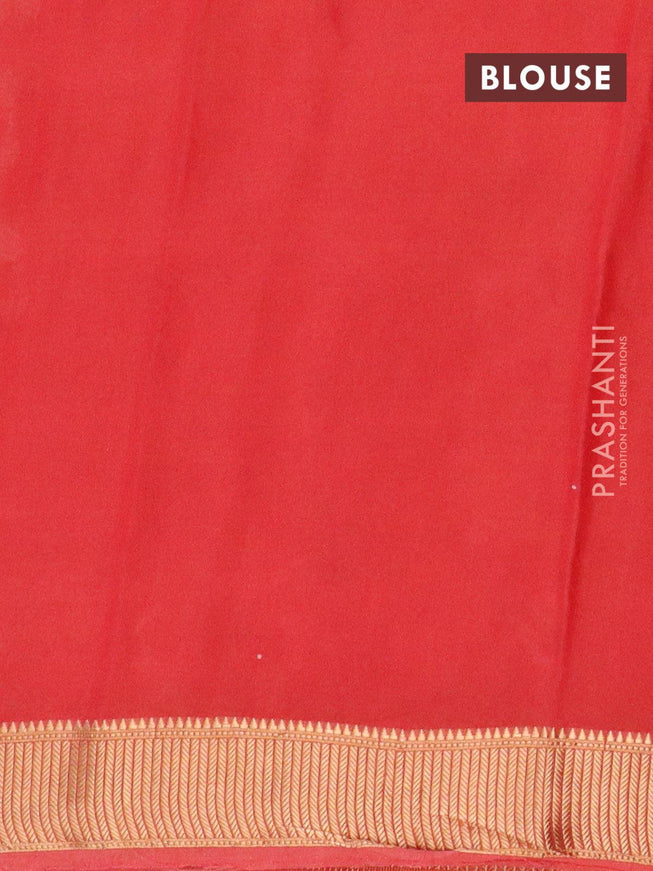 Binny Silk saree red with allover batik prints and zari woven border - {{ collection.title }} by Prashanti Sarees