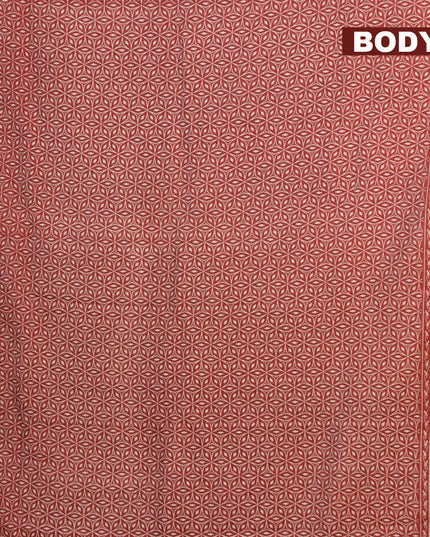 Banarasi cotton saree brown and mehendi green with allover prints and zari woven border