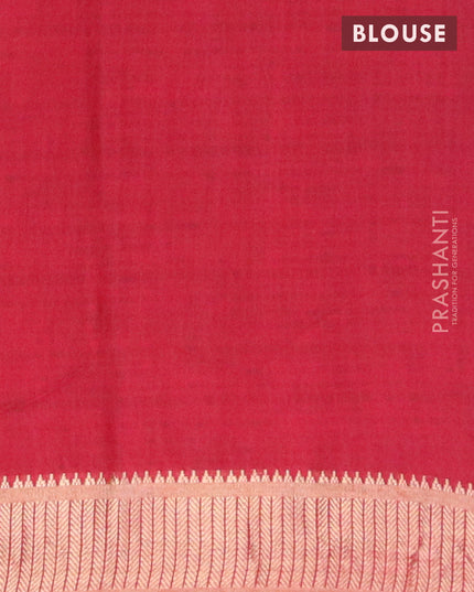 Banarasi cotton saree black and red with paisley prints and zari woven border