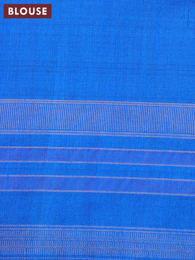 Dupion silk saree light blue and cs blue with zari woven buttas and temple design zari woven border