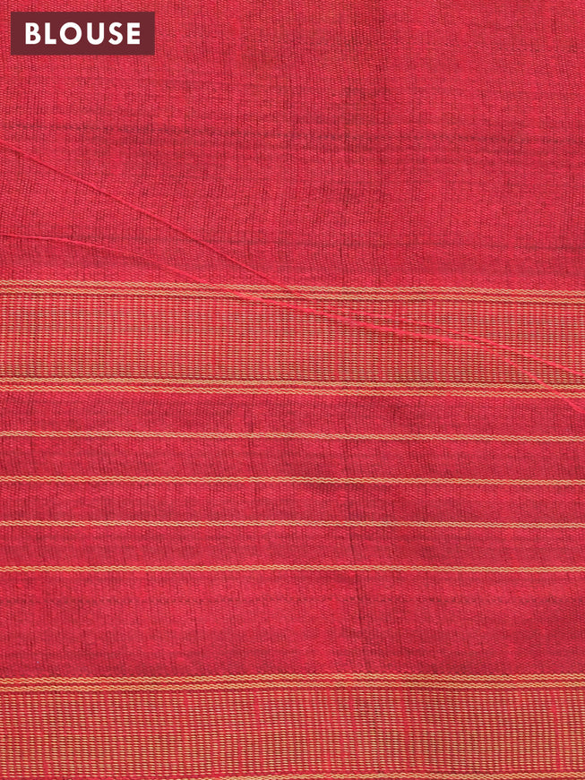 Dupion silk saree yellow and maroon with plain body and temple design zari woven border