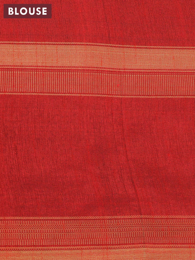 Dupion silk saree sap green and red with plain body and temple design rettapet zari woven butta border