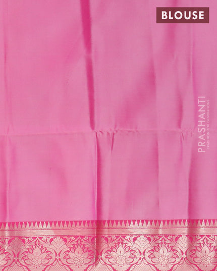 Banarasi semi tussar saree peach shade and pink with allover ikat weaves and zari woven border