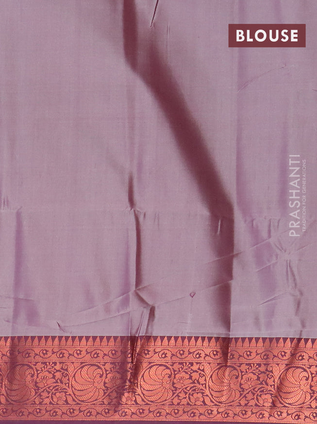 Banarasi semi tussar saree light blue and dual shade of wine with allover ikat weaves and copper zari woven border