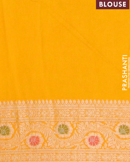Bandhani saree red and yellow with allover bandhani prints and banarasi style border