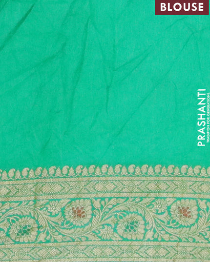 Bandhani saree blue and teal green with allover bandhani prints and banarasi style border