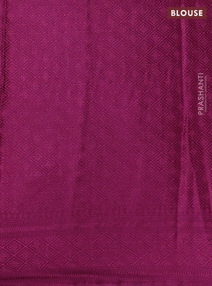 Banarasi semi crepe saree wine shade with allover thread & zari woven brocade weaves and woven border