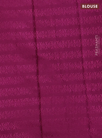 Banarasi semi crepe saree wine shade with allover thread & zari woven brocade weaves and woven border