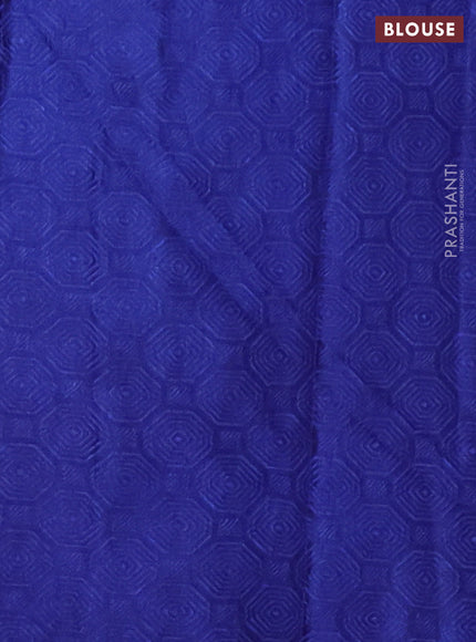 Banarasi semi crepe saree blue with allover thread & zari woven brocade weaves and woven border