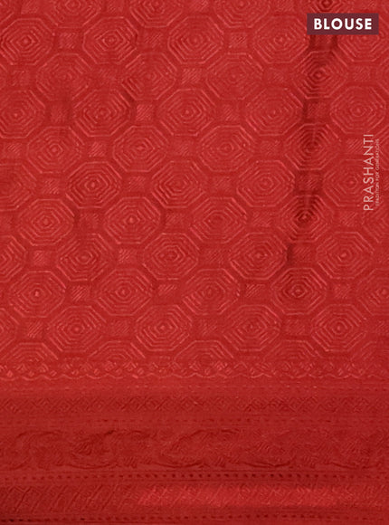 Banarasi semi crepe saree maroon shade with allover thread & zari woven brocade weaves and woven border