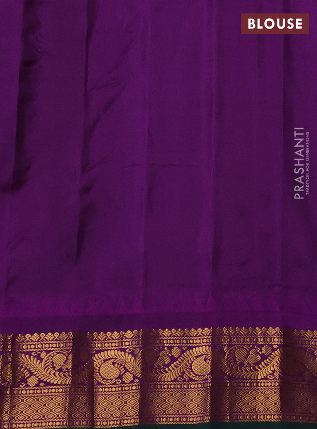 Pure gadwal silk saree lavender and purple with zari woven buttas and temple design zari woven border