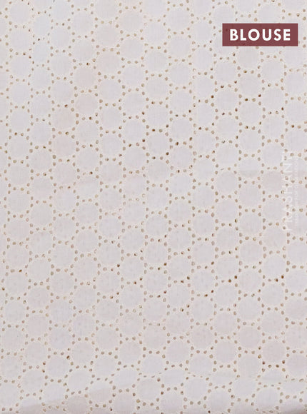 Semi pashmina silk saree yellow and cream with allover prints and crocia lace work border