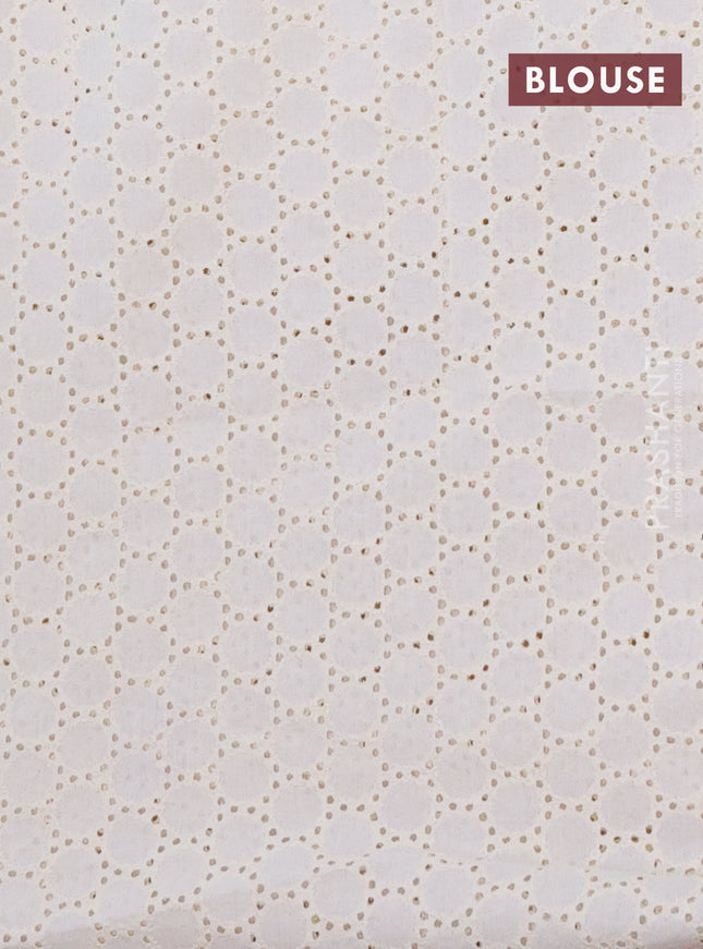 Semi pashmina silk saree yellow and cream with allover prints and crocia lace work border