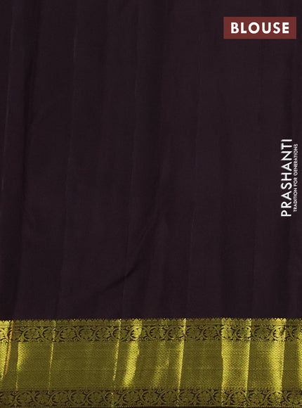 Pure kanchipuram silk saree mauve pink and coffee brown with zari woven buttas and zari woven border