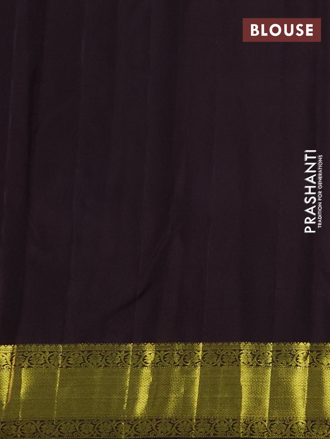 Pure kanchipuram silk saree mauve pink and coffee brown with zari woven buttas and zari woven border