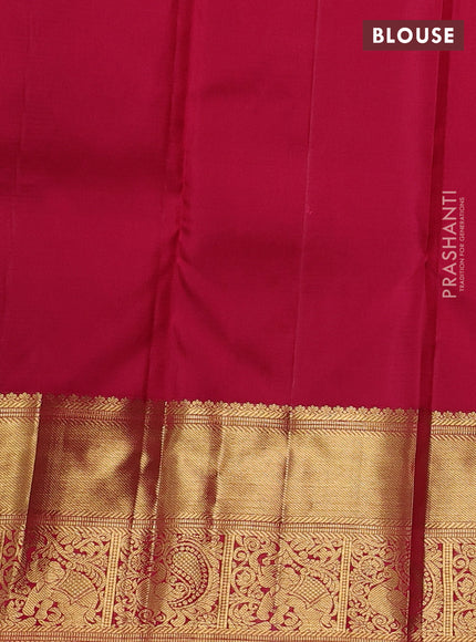 Pure kanchipuram silk saree pink with allover small zari checks & buttas and annam zari woven border