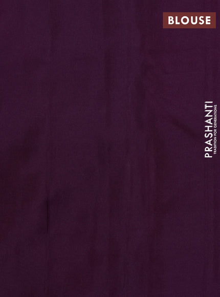 Pure kanchipuram silk saree mustard shade and deep violet with paisley zari woven buttas and long zari woven border